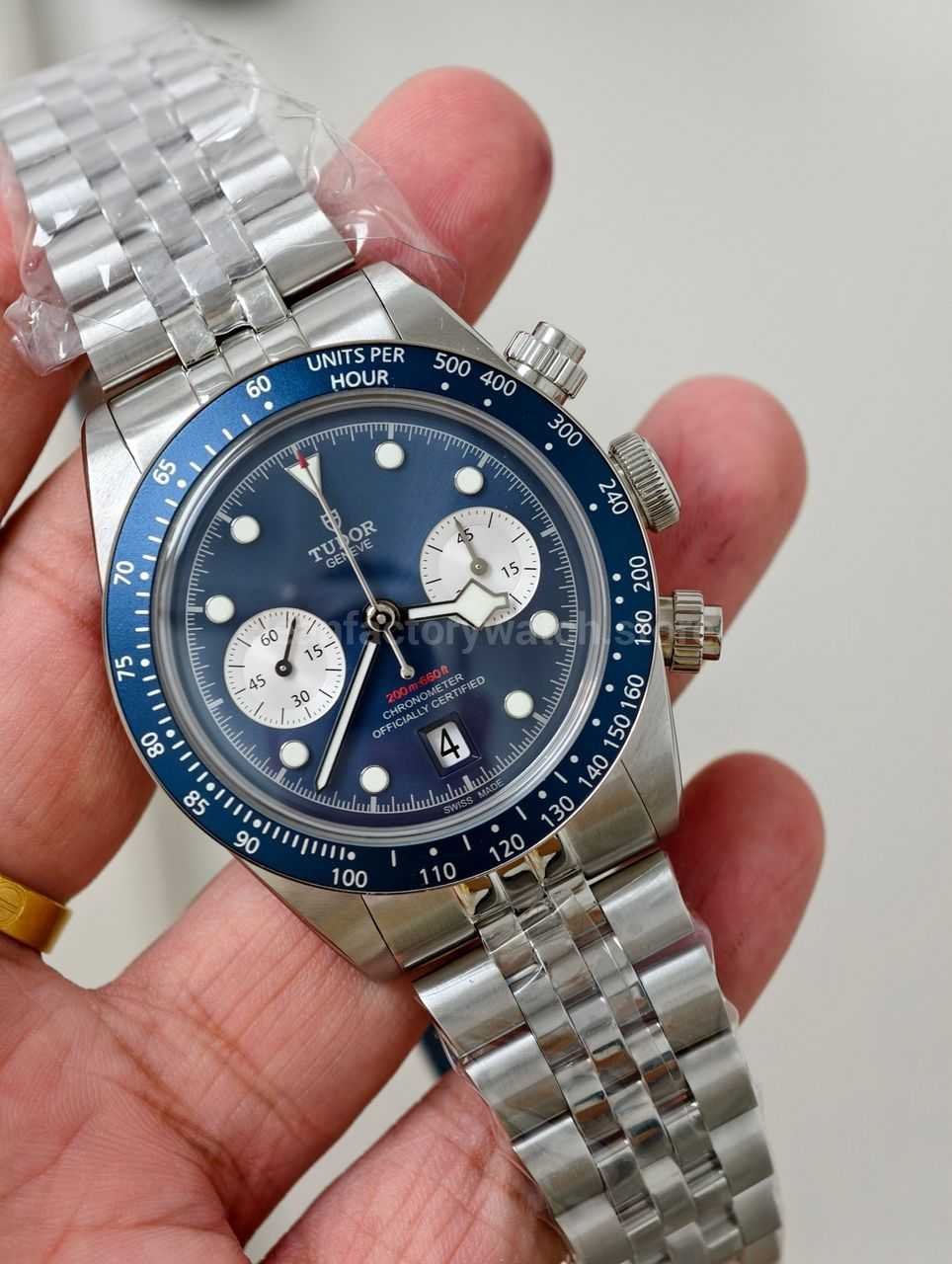 M+ Factory Tudor Heritage Black Bay Chrono 79360B-0002 41mm Jubilee Blue Dial