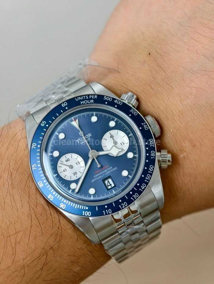 M+ Factory Tudor Heritage Black Bay Chrono 79360B-0002 41mm Jubilee Blue Dial - Image 7