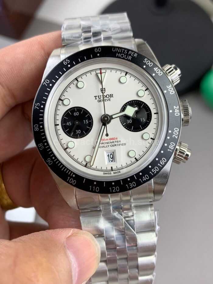 M+ Factory Tudor Panda Black Bay Chrono 79360N-0002 41mm Jubilee White Dial - Image 2