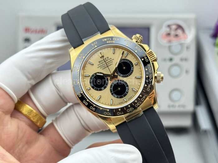 N+ Factory Counterweight Rolex Daytona 126518LN-0012 Yellow Gold Oysterflex Champagne Dial - Image 2