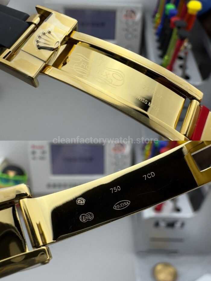 N+ Factory Counterweight Rolex Daytona 126518LN-0012 Yellow Gold Oysterflex Champagne Dial - Image 9