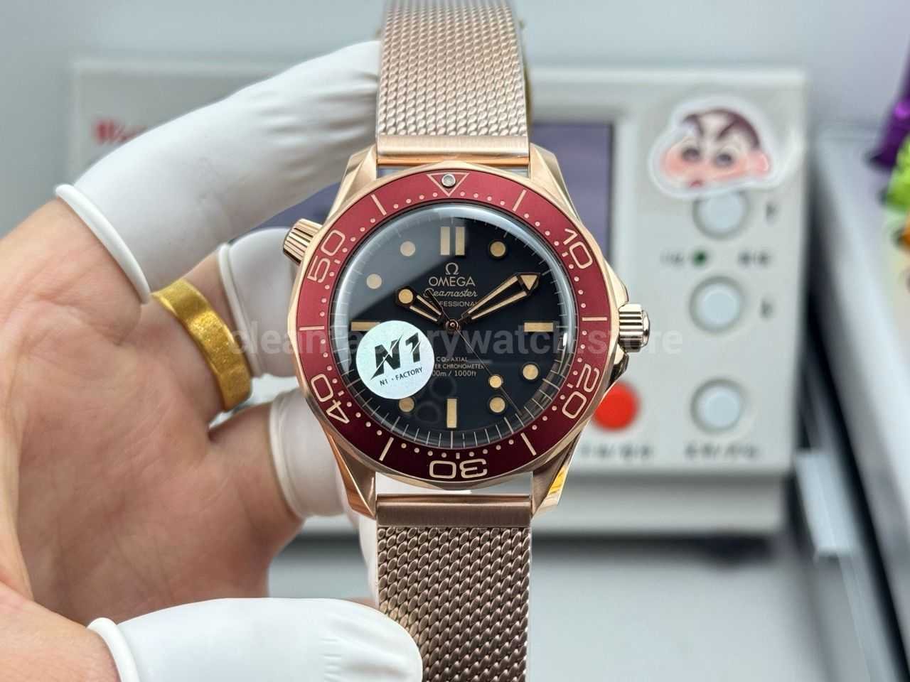 N1 Factory Omega Seamaster Diver 300M 210.90.42.20.01.003 42mm Bronze  Black Dial