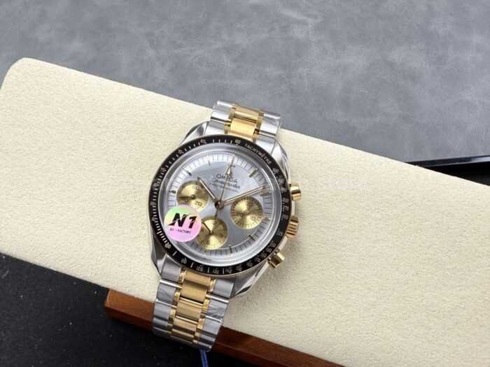 N1 Factory Omega Speedmaster Professional Moonwatch 310.20.42.50.02.001 Yellow Gold Silver Dial - Image 4