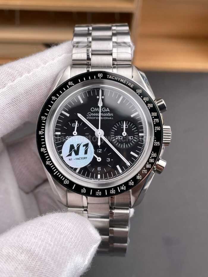 N1 Factory Omega Speedmaster Professional Moonwatch 310.30.42.50.01.002 42mm Full Steel Black - Image 2