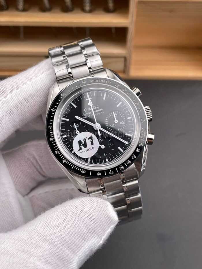N1 Factory Omega Speedmaster Professional Moonwatch 310.30.42.50.01.002 42mm Full Steel Black - Image 3