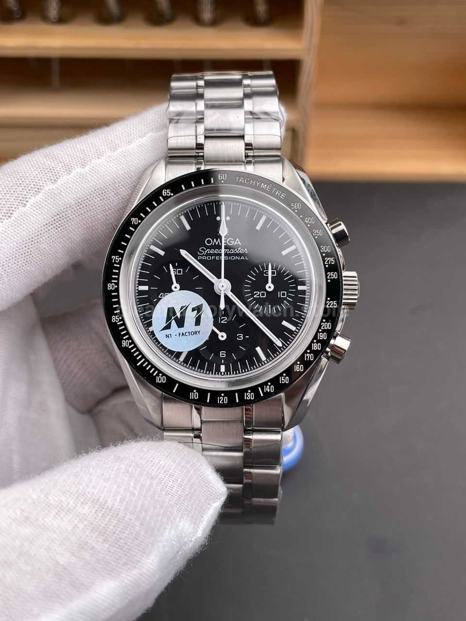 N1 Factory Omega Speedmaster Professional Moonwatch 310.30.42.50.01.002 42mm Full Steel Black