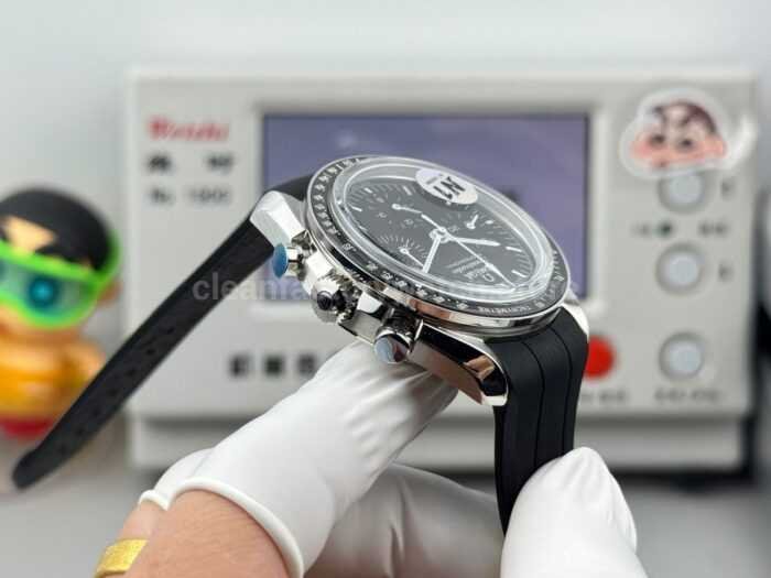N1 Factory Omega Speedmaster Professional Moonwatch 310.30.42.50.01.002 42mm Steel Rubber Strap Black Dial - Image 7