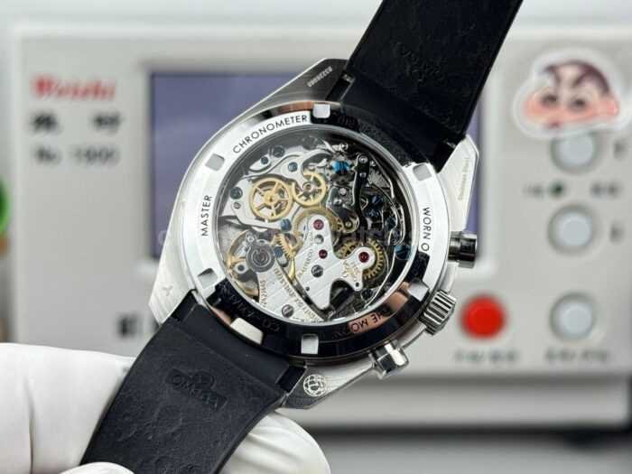 N1 Factory Omega Speedmaster Professional Moonwatch 310.30.42.50.01.002 42mm Steel Rubber Strap Black Dial - Image 8