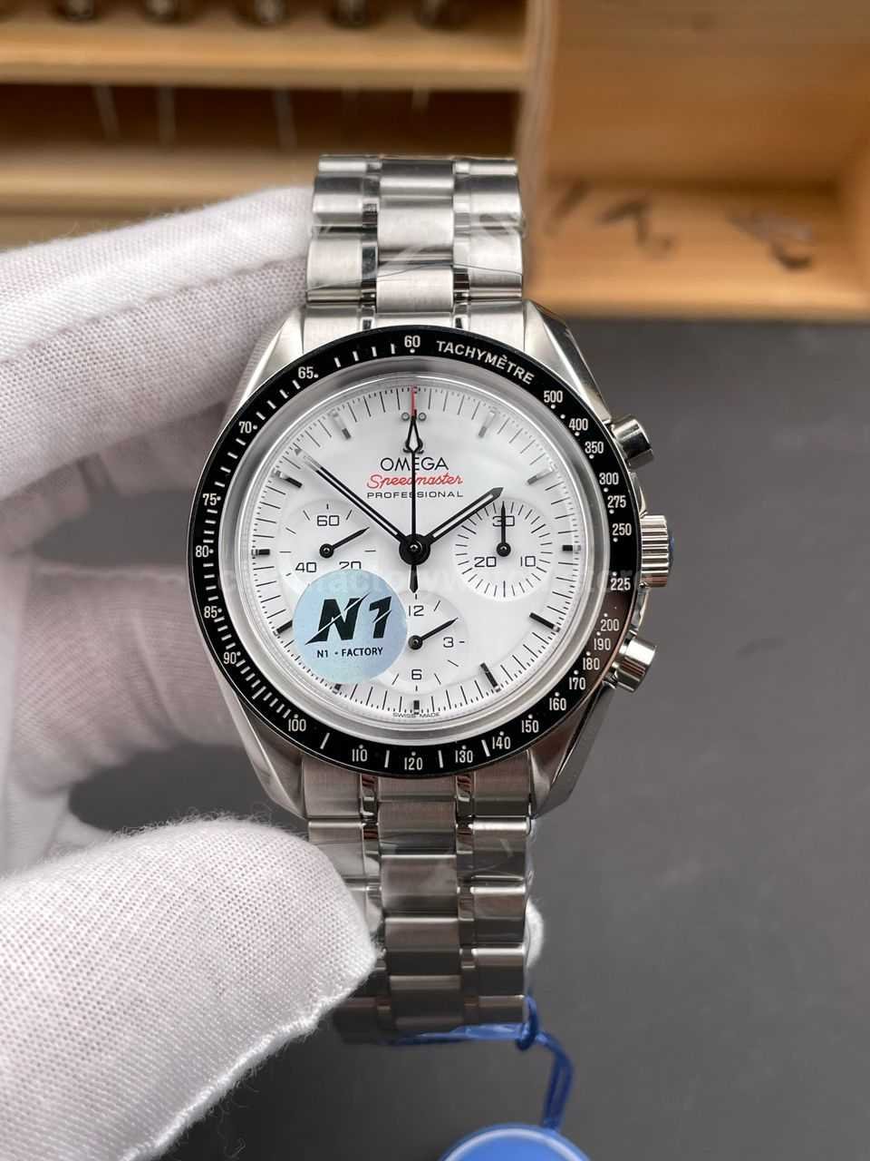 N1 Factory Omega Speedmaster Professional Moonwatch 310.30.42.50.04.001 42mm Full Steel White Dial