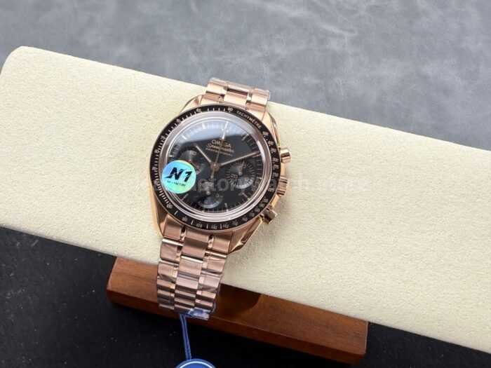 N1 Factory Omega Speedmaster Professional Moonwatch 310.63.42.50.02.001 Rose Gold Black Dial - Image 5