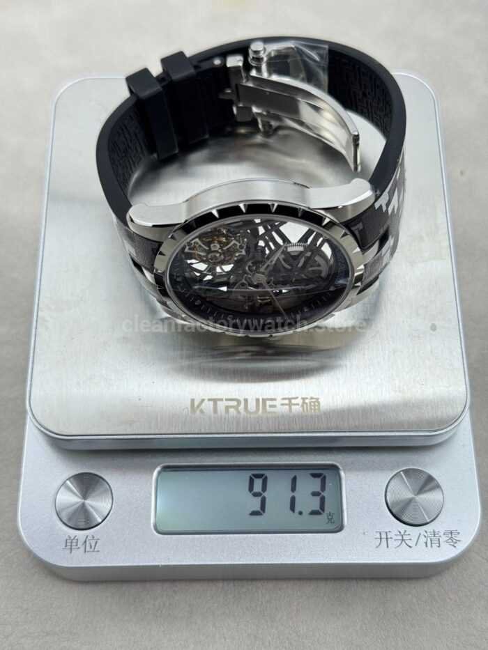 NEW Factory Roger Dubuis Excalibur Spider RDDBEX0393 Tourbillon 42mm White Gold Rubber Strap Black Dial - Image 9