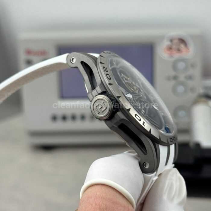 NEW Factory Roger Dubuis Excalibur Spider RDDBEX0479 Tourbillon 45mm Titanium White Rubber Strap Grey Dial - Image 7