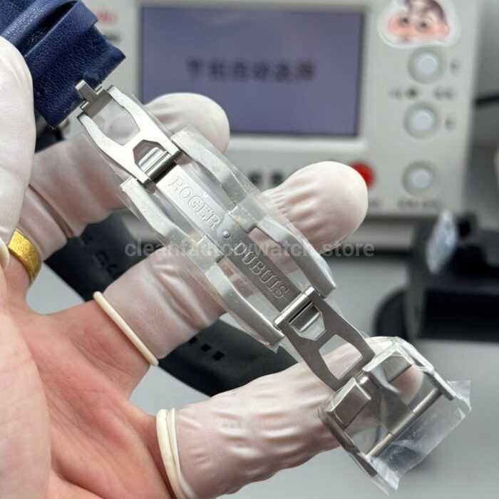 NEW Factory Roger Dubuis Excalibur Spider RDDBEX0838 Tourbillon 42mm White Gold Rubber Strap Blue Dial - Image 7