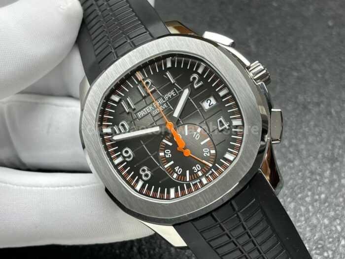 P1 Factory Patek Philippe Aquanaut 5968A-001 42mm Steel Rubber Strap Black Dial - Image 2