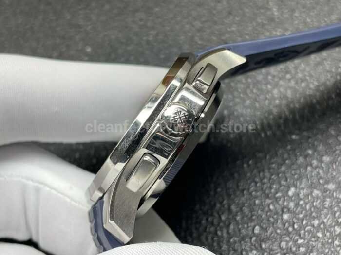 P1 Factory Patek Philippe Aquanaut 5968G-001 42mm White Gold Blue Rubber Strap Arabic Numerals Blue Dial - Image 6