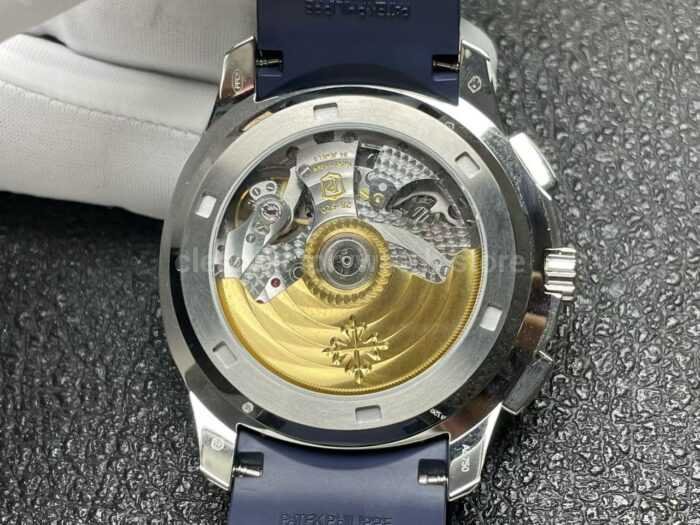 P1 Factory Patek Philippe Aquanaut 5968G-001 42mm White Gold Blue Rubber Strap Arabic Numerals Blue Dial - Image 7