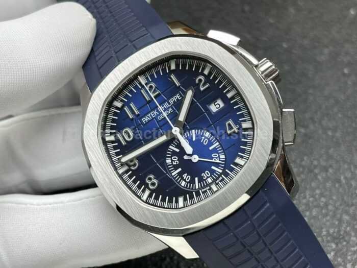 P1 Factory Patek Philippe Aquanaut 5968G-001 42mm White Gold Blue Rubber Strap Arabic Numerals Blue Dial - Image 2