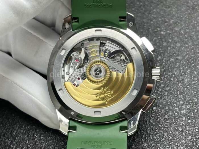 P1 Factory Patek Philippe Aquanaut 5968G-010 42mm White Gold Green Rubber Strap Green Dial - Image 7