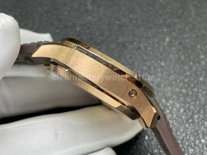 P1 Factory Patek Philippe Aquanaut 5968R-0001 42mm Rose Gold Brown Rubber Strap Arabic Numerals Brown Dial - Image 5