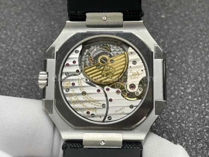 P1 Factory Patek Philippe Cubitus 5822 45mm Platinum Textile Strap Green Dial - Image 8