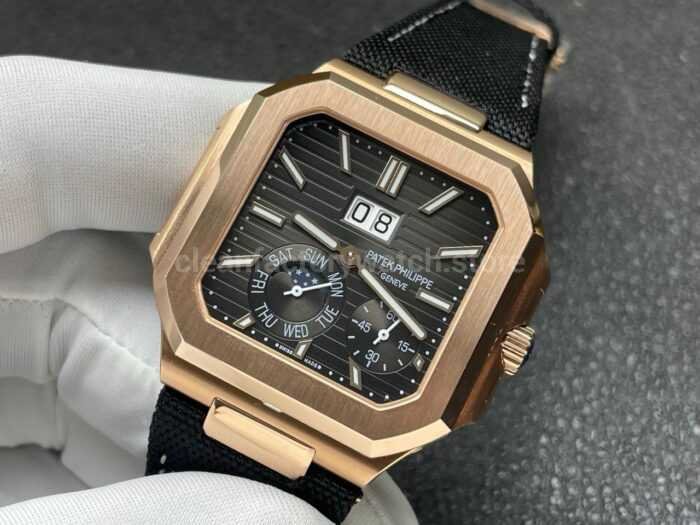 P1 Factory Patek Philippe Cubitus 5822 45mm Rose Gold Textile Strap Grey Dial - Image 3