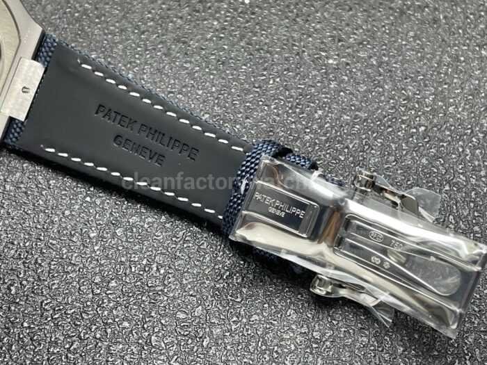 P1 Factory Patek Philippe Cubitus 5822P-001 45mm Platinum Textile Strap Blue Dial - Image 9