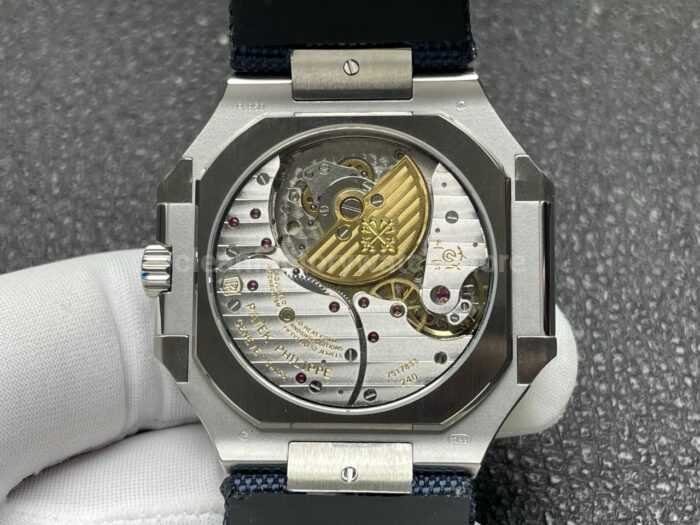 P1 Factory Patek Philippe Cubitus 5822P-001 45mm Platinum Textile Strap Blue Dial - Image 8