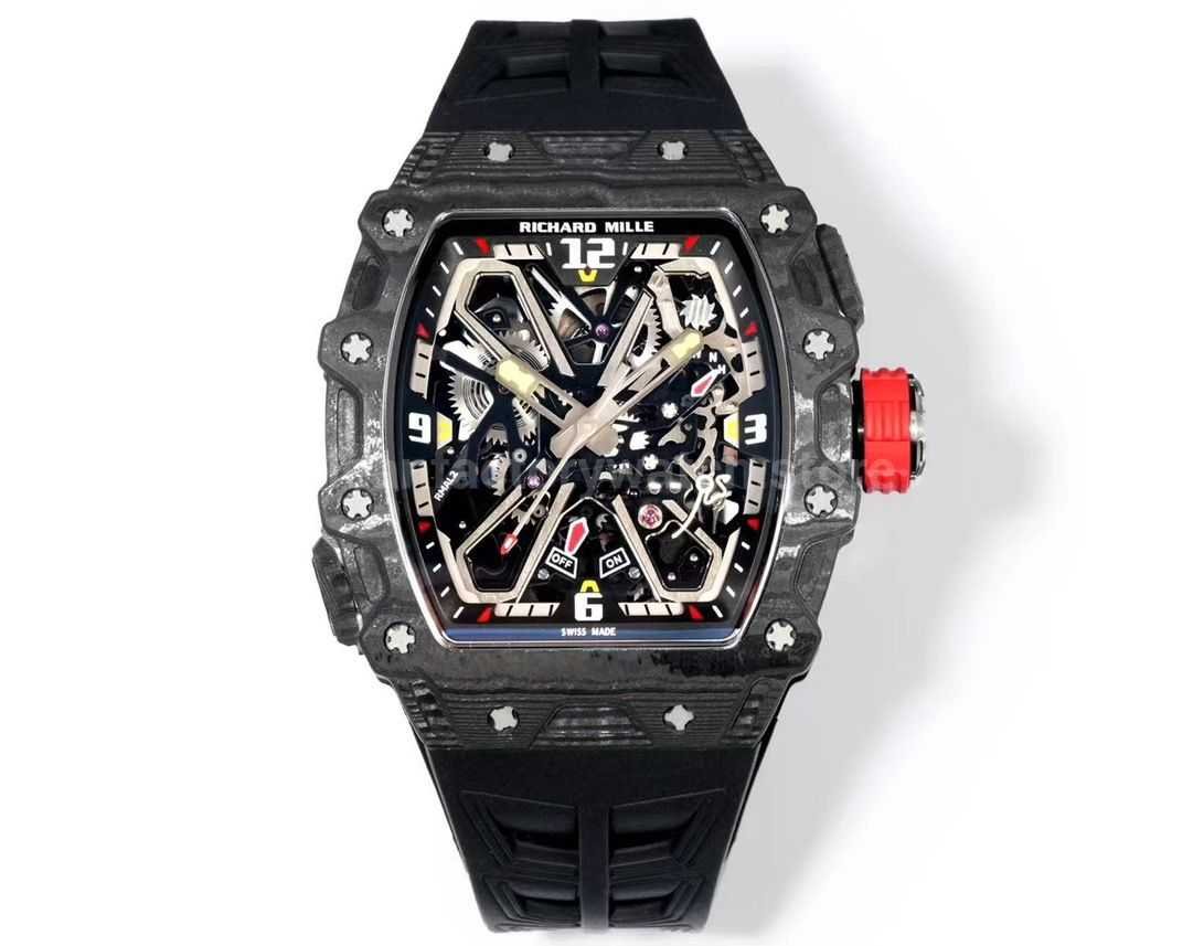 RM Factory Richard Mille RM35 03 Black Carbon Fiber Black Rubber Strap Black Skeletonized Dial (7) RM Factory Richard Mille RM35-03 Black Carbon Fiber Black Rubber Strap Black Skeletonized Dial - Image 1