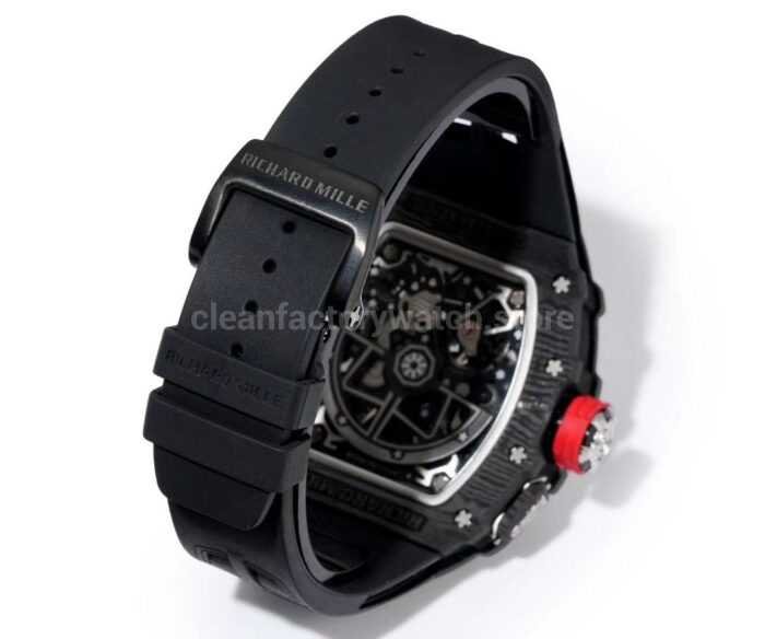 RM Factory Richard Mille RM35-03 Black Carbon Fiber Black Rubber Strap Black Skeletonized Dial - Image 9