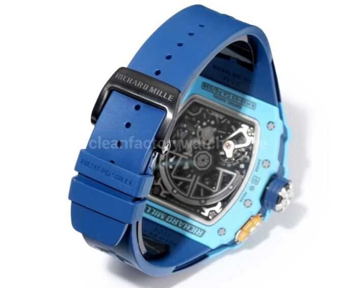RM Factory Richard Mille RM35-03 Fiber Light Carbon Blue Rubber Strap Black Skeletonized Dial - Image 9