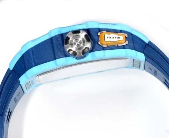 RM Factory Richard Mille RM35-03 Fiber Light Carbon Blue Rubber Strap Black Skeletonized Dial - Image 7