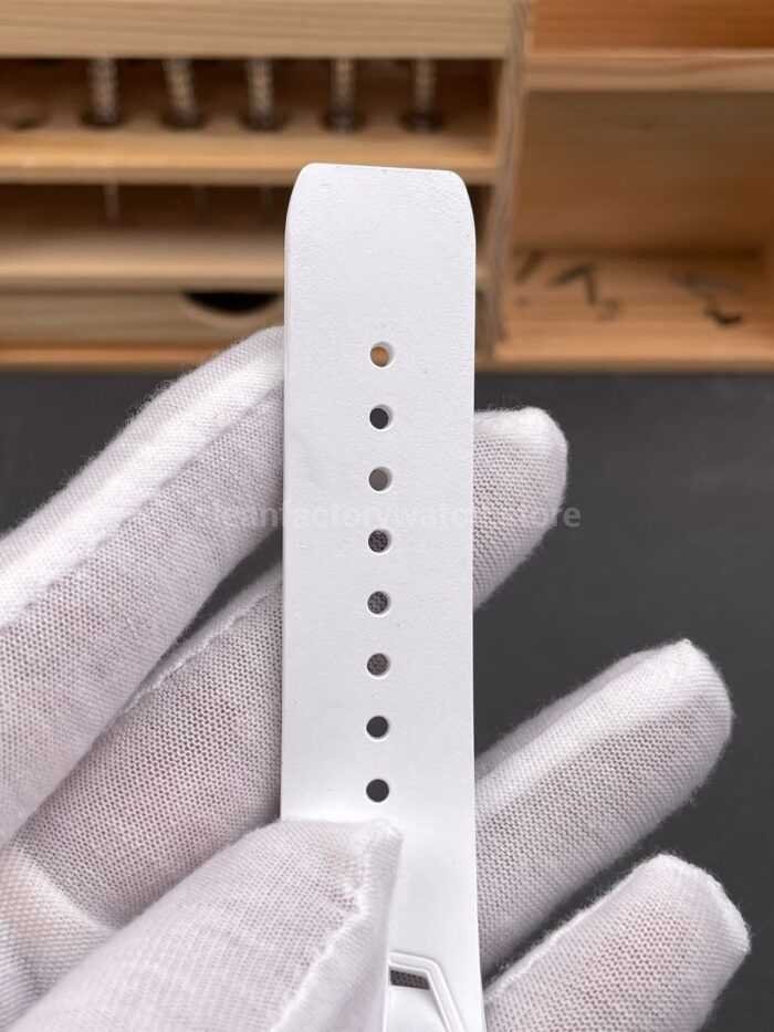 RM Factory Richard Mille RM35-03 White Carbon Fiber White Rubber Strap Black Skeletonized Dial - Image 8