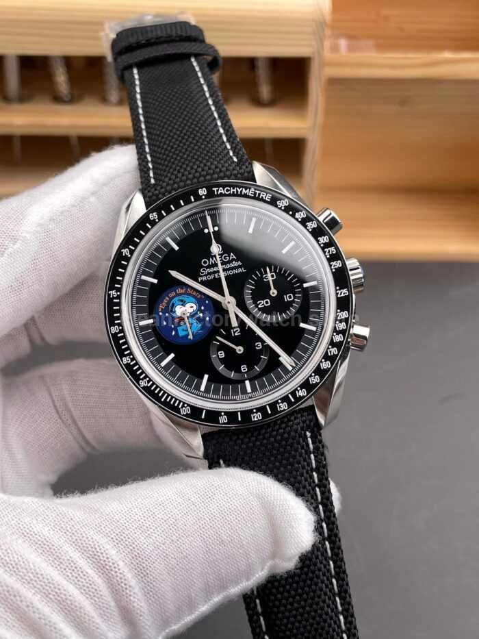 SMF Factory Omega Speedmaster Professional Moonwatch 3578.51.00 42mm Steel Canvas Strap Black Dial - Image 2