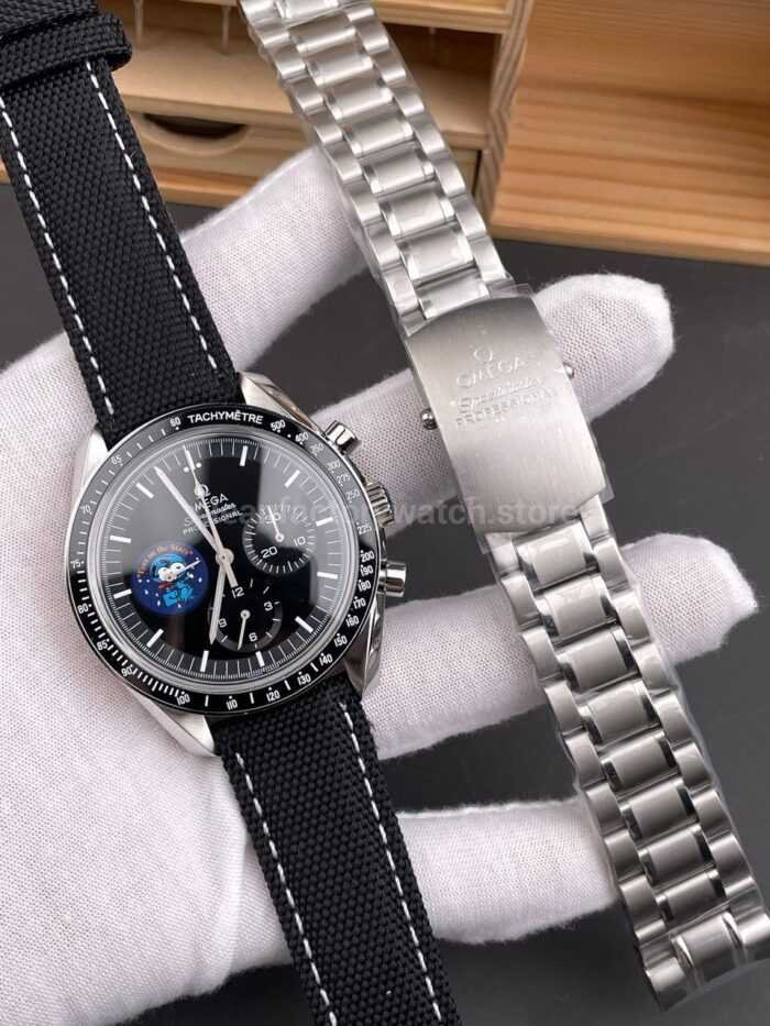 SMF Factory Omega Speedmaster Professional Moonwatch 3578.51.00 42mm Steel Canvas Strap Black Dial - Image 9