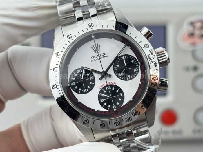 SN Factory Rolex Daytona Vintage 6239 37mm Full Steel White Dial - Image 2