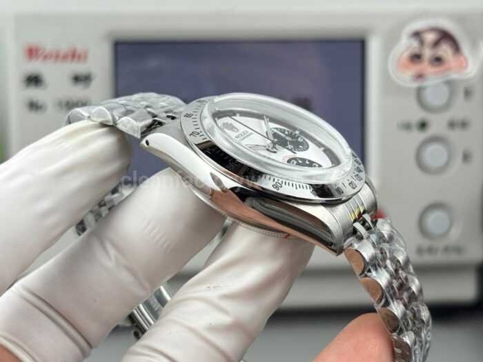 SN Factory Rolex Daytona Vintage 6239 37mm Full Steel White Dial - Image 6