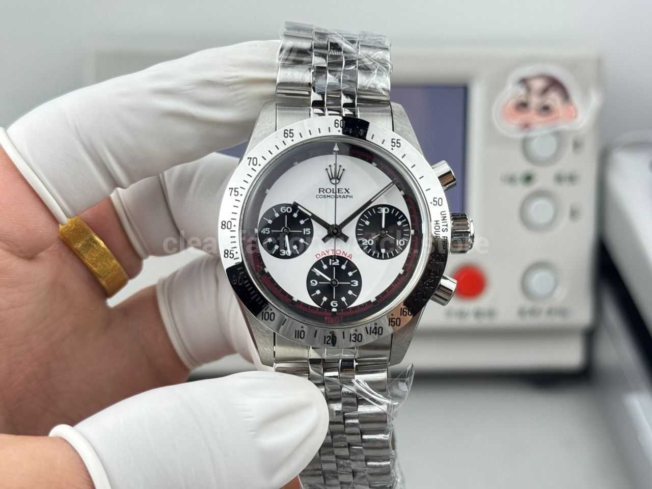 SN Factory Rolex Daytona Vintage 6239 37mm Full Steel White Dial