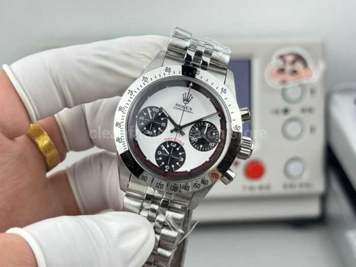 SN Factory Rolex Daytona Vintage 6239 37mm Full Steel White Dial - Image 5