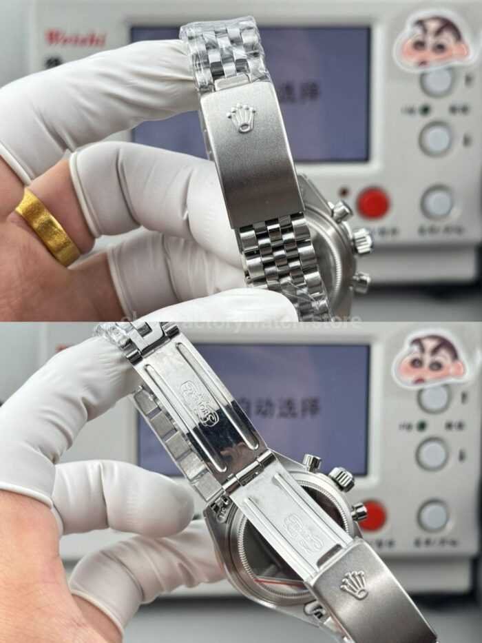 SN Factory Rolex Daytona Vintage 6239 37mm Full Steel White Dial - Image 9