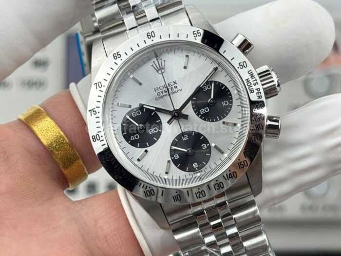 SN Factory Rolex Daytona Vintage 6265 37mm Full Steel White Dial - Image 2