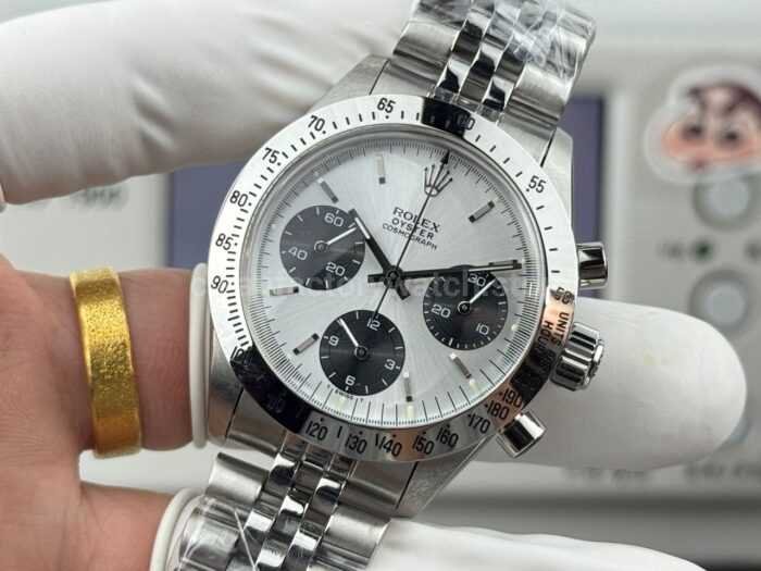 SN Factory Rolex Daytona Vintage 6265 37mm Full Steel White Dial - Image 3