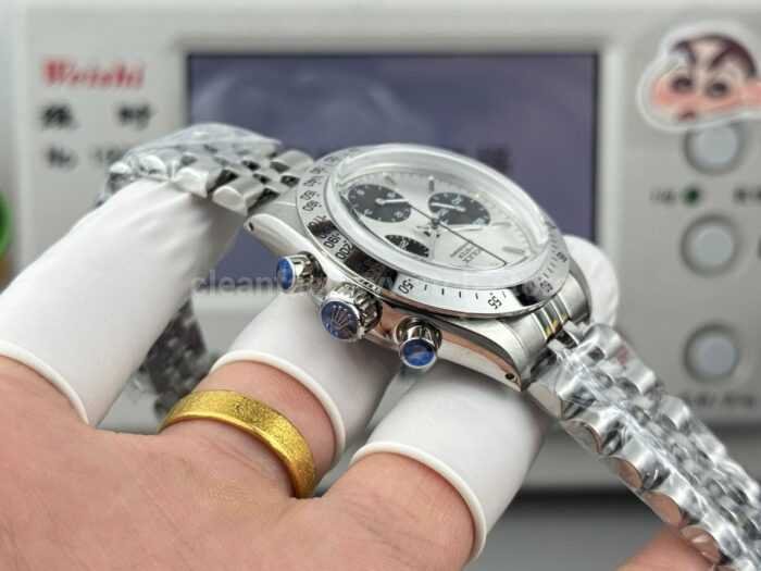 SN Factory Rolex Daytona Vintage 6265 37mm Full Steel White Dial - Image 7