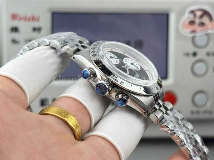 SN Factory Rolex Daytona Vintage Paul Newman 6262 37mm Full Steel Black Dial - Image 7