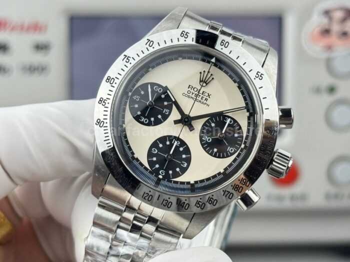 SN Factory Rolex Daytona Vintage Paul Newman 6262 37mm Full Steel White Dial - Image 3