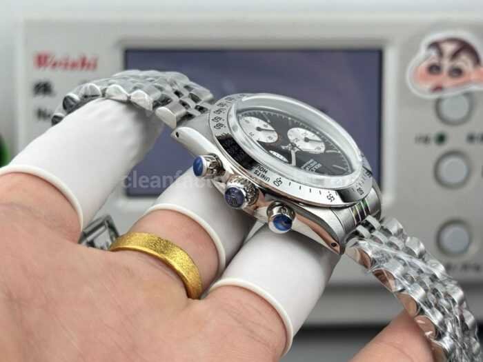 SN Factory Rolex Daytona Vintage Small Red 6265 37mm Full Steel Black Dial - Image 7