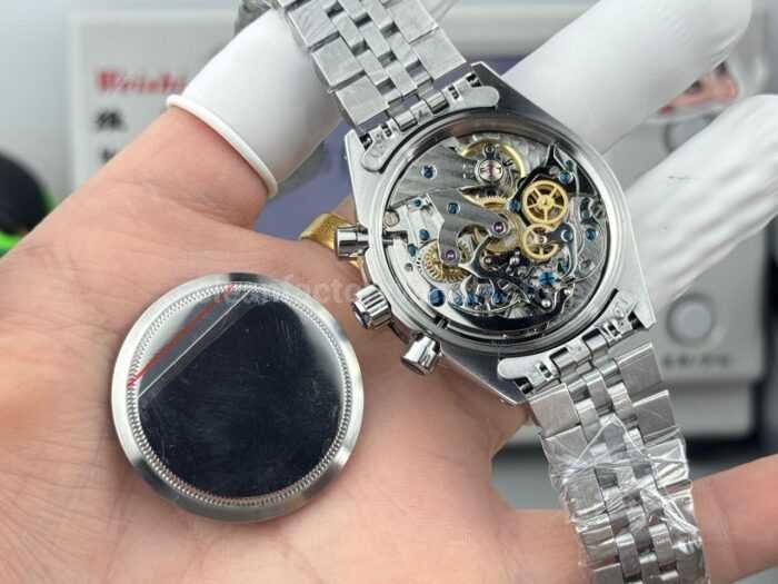 SN Factory Rolex Daytona Vintage Small Red 6265 37mm Full Steel Black Dial - Image 8