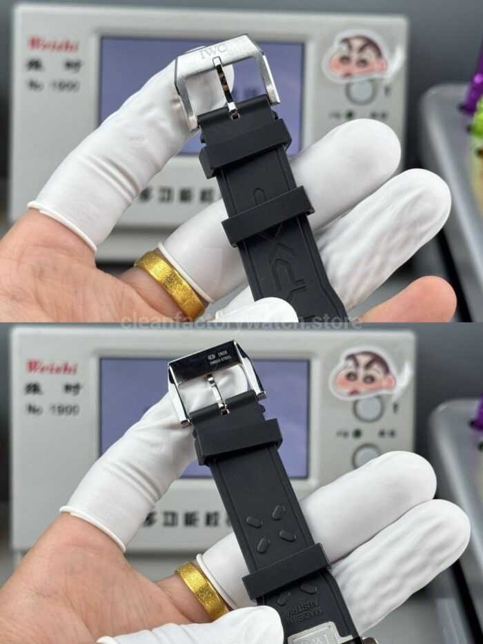 TWS Factory IWC Pilot Chronograph IW388111 41mm Rubber Strap Arabic Numerals Black Dial - Image 8