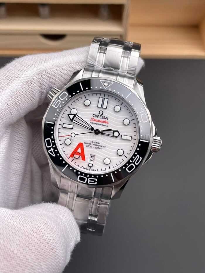 VS Factory Omega Seamaster Diver 300M 210.30.42.20.04.001 42mm Full Steel White Dial - Image 3