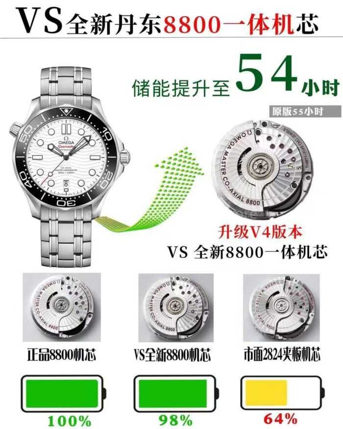 VS Factory Omega Seamaster Diver 300M 210.30.42.20.04.001 42mm Full Steel White Dial - Image 10