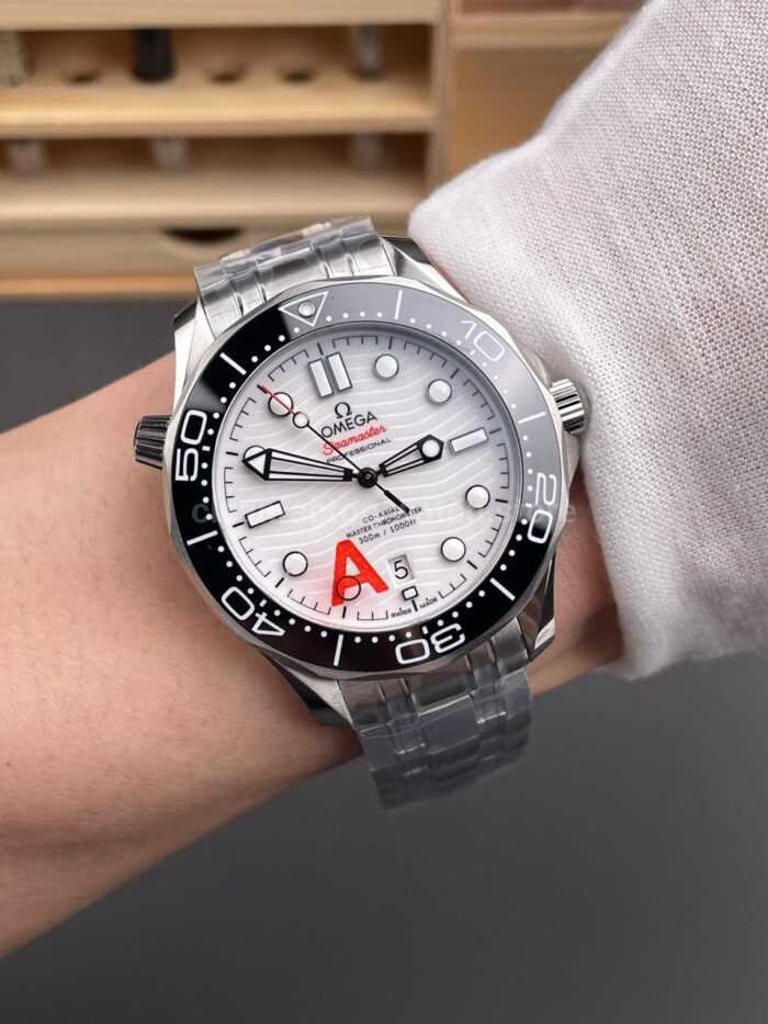 VS Factory Omega Seamaster Diver 300M 210.30.42.20.04.001 42mm Full Steel White Dial - Image 9